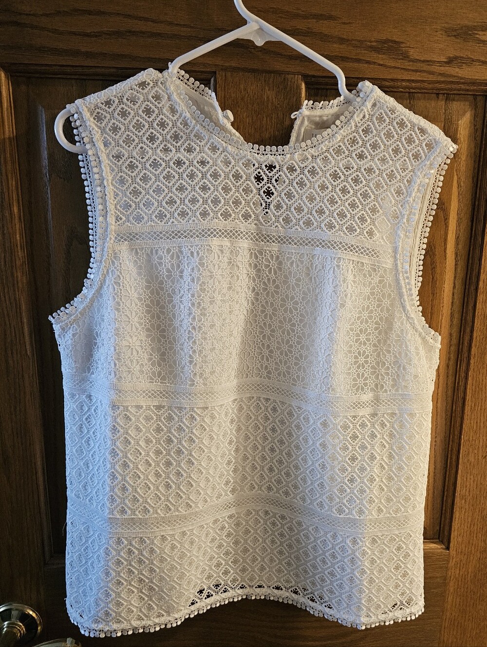 Ted Baker White Lace Crochet Sleeveless Camisole